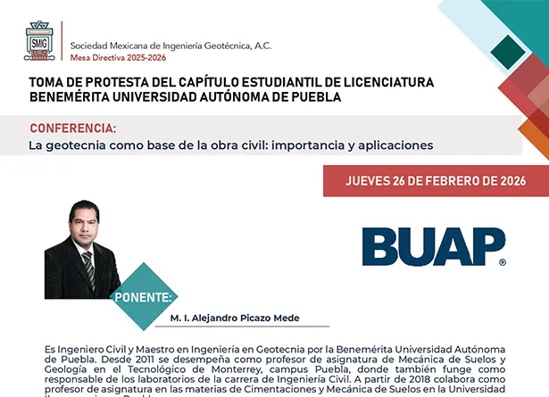 Conferencia La geotecnia como base de la obra civil: importancia y aplicaciones