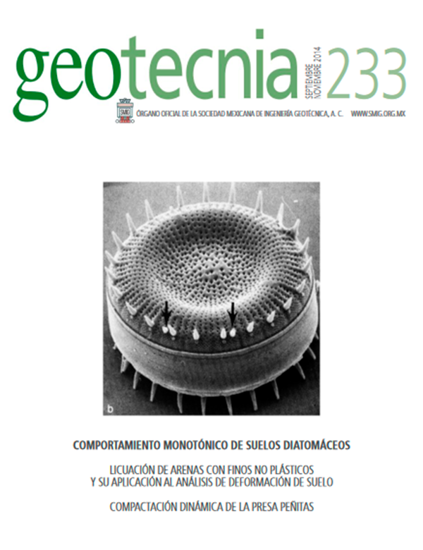 Número 233, Cuarto trimestre 2014, Revista Trimestral, SMIG, ingeniería, geotécnica