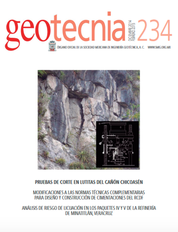Número 234, Primer trimestre 2015, Revista Trimestral, SMIG, ingeniería, geotécnica