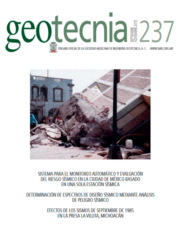 Número 237, Cuarto trimestre 2015, Revista Trimestral, SMIG, ingeniería, geotécnica