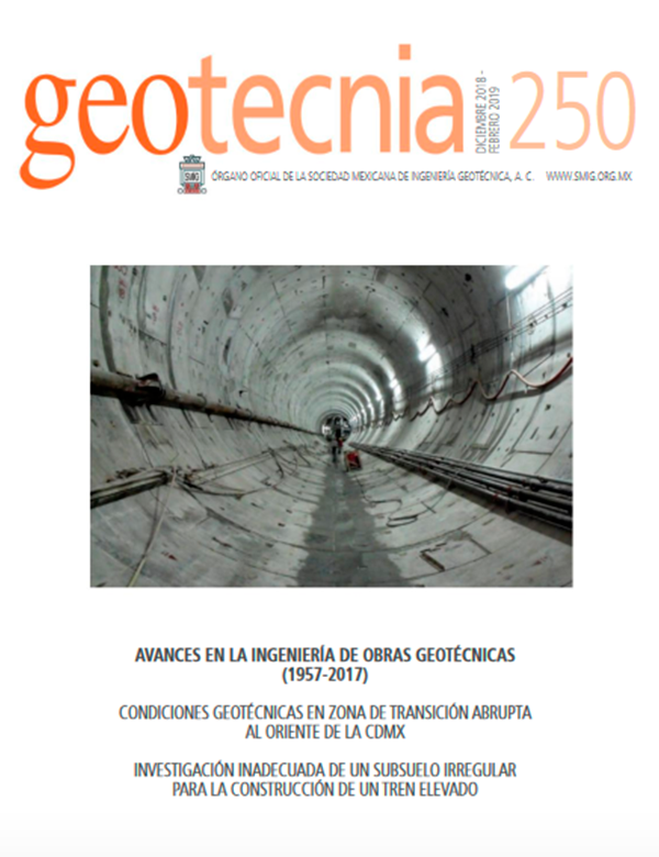 Número 250, Cuarto trimestre 2018, Revista Trimestral, SMIG, ingeniería, geotécnica