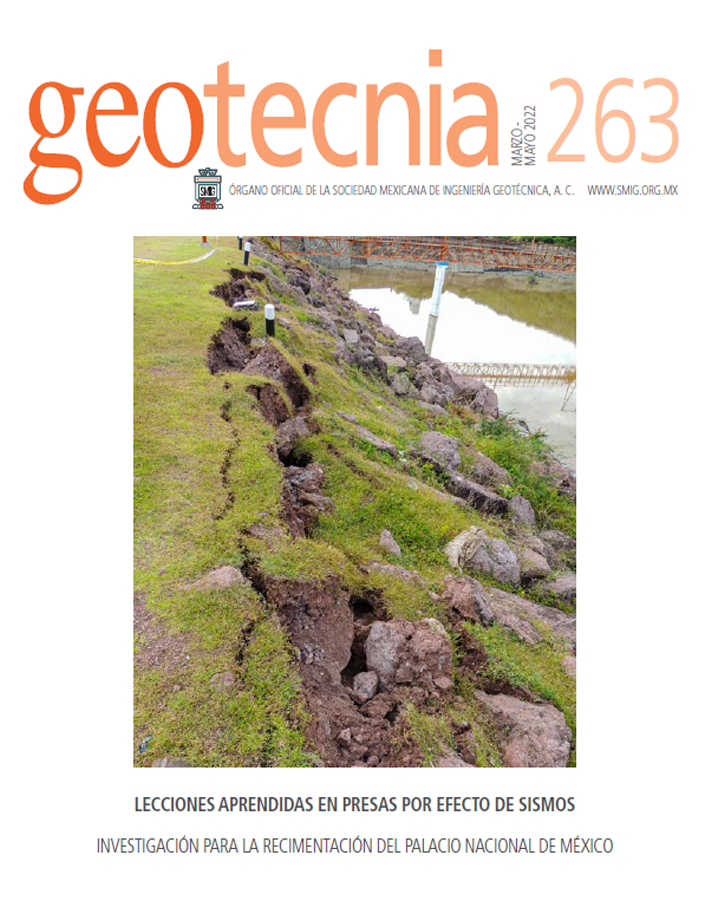 Número 263, Tercer trimestre 2021 , Revista Trimestral, SMIG, ingeniería, geotécnica