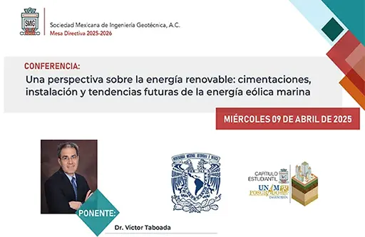 Conferencia Una Perspectiva sobre la energía renovable: cimentaciones, instalación y tendencias futuras de la energía eólica marina
